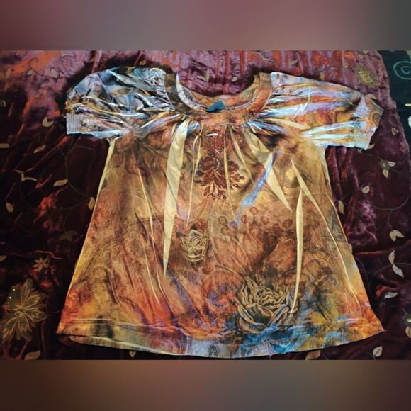 Lane Bryant Multicolor Blouse - Picture 1 of 13